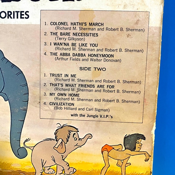 WALT DISNEY PRESENTS SONGS FROM THE JUNGLE BOOK DISNEYLAND VINYL RECORD 1967 - Picture 12 of 16